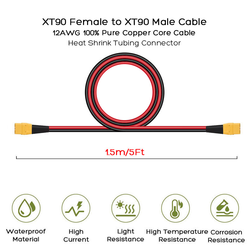 XT90 Male to XT90 Female Cable - Outdoor Power Station recension och pris