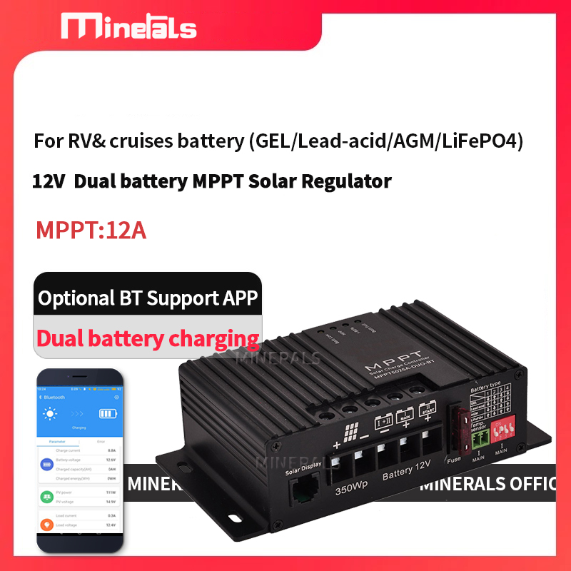 MPPT5012 12V/24V 12A Smart Sol - Charge Controller Solar recension och pris