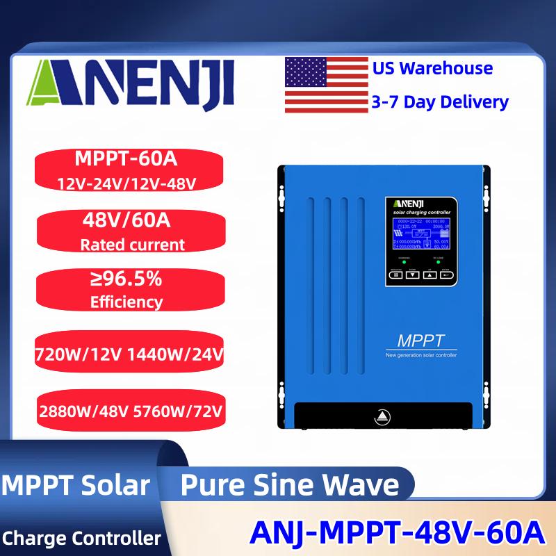 ANENJI MPPT 100A 80A 60A Solar - Charge Controller Solar recension och pris
