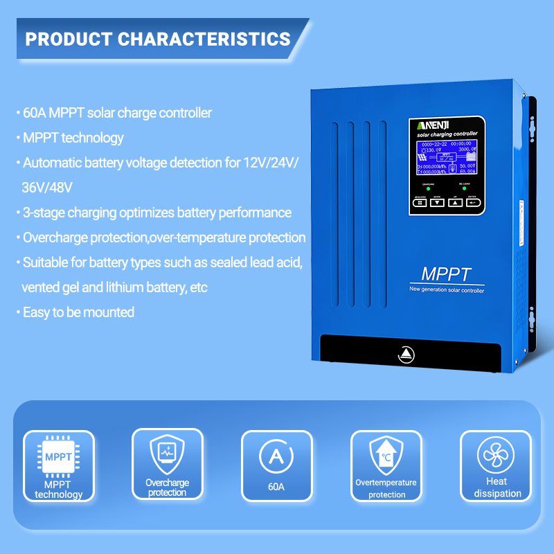 ANENJI MPPT 100A 80A 60A Solar - Charge Controller Solar recension och pris