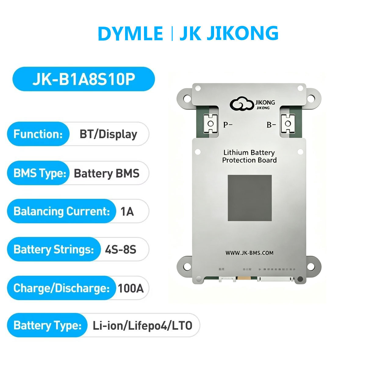 JK JIKONG B1A8S10P Smart Activ - Lithium Battery 12V recension och pris
