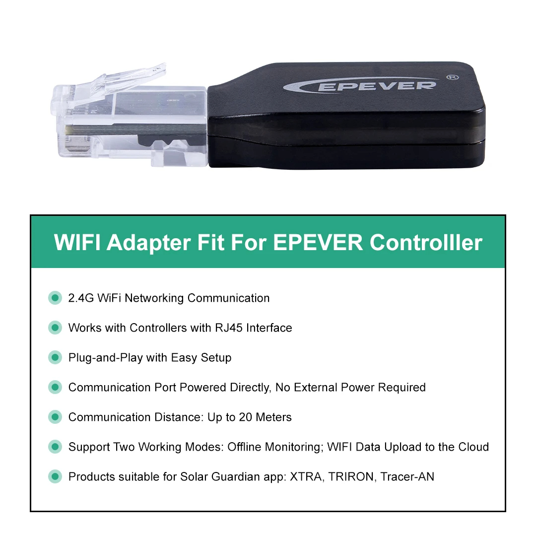EPEVER WiFi 2.4G RJ45 D WIFI B - Charge Controller Solar recension och pris